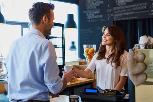 Small business team working together